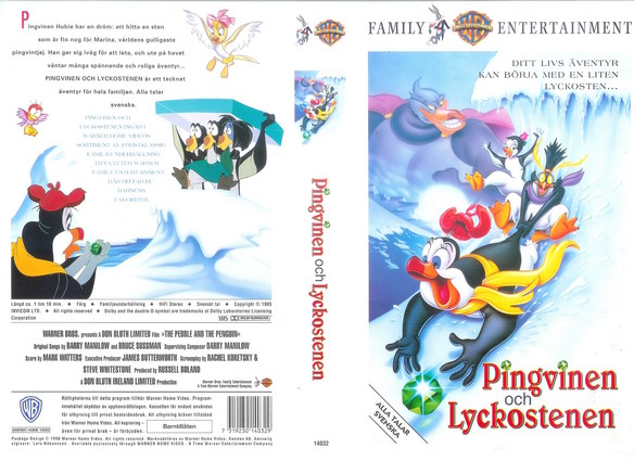 Tecknat Barn Svenska:Pingvinen och Lyckostenen (1995) DVDRIPPEN (Svenska) Trailer (4D)